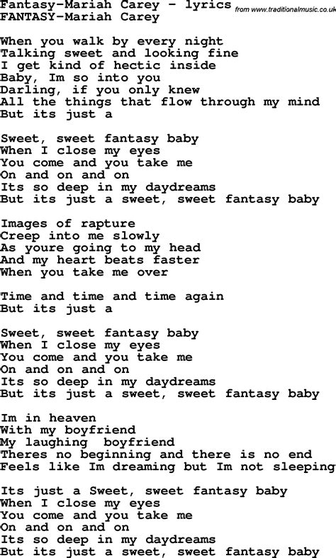 Fantasy mariah carey lyrics. Things To Know About Fantasy mariah carey lyrics. 