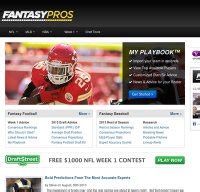 "Latest Update" refers to when we last checked for revised rankings. . Fantasyproscom