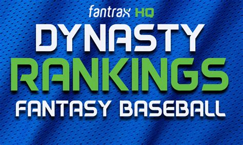 Top 500 Fantasy Baseball Dynasty Rankings