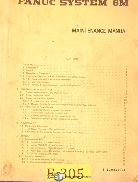 Fanuc 6m control maintenance b 52025e01 manual. - Lovebirds owner manual and reference guide by dirk van den abeele.