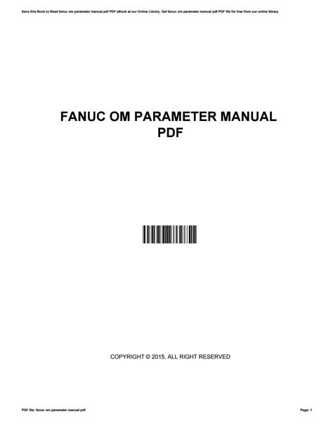 Fanuc om parameters manual klmp om. - Suzuki swift gti officina manuale di riparazione.