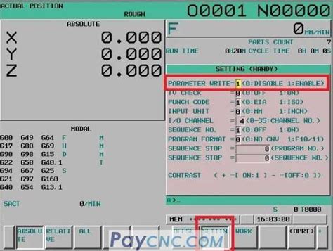 Fanuc parameter 5105.  How to use G10 statements within a NC program to write parameters o...