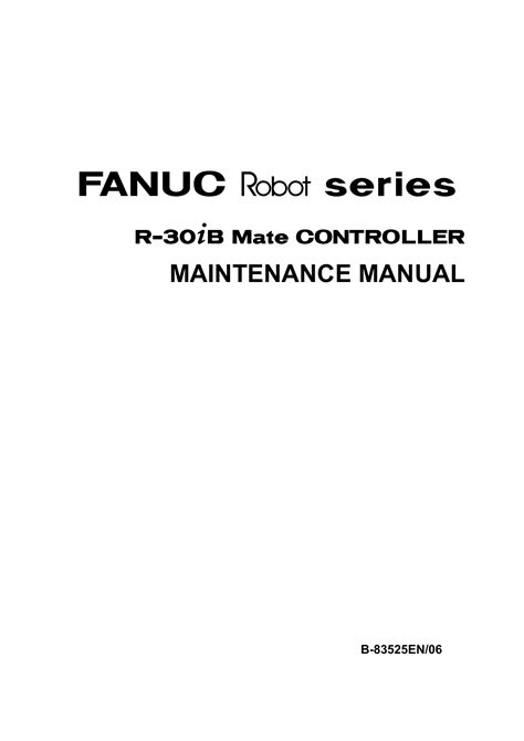 Fanuc r30i robot controller maintenance manual. - High performance crate motor buyers guide.