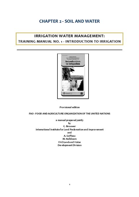 Fao irrigation water management training manual no 8. - The real estate agents tax deduction guide.