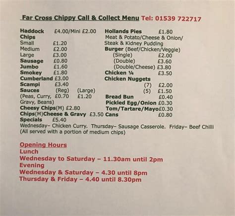 Far Cross Chippy, Kendal - รีวิวร้านอาหาร - Tripadvisor