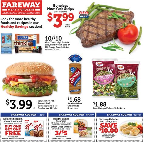 At Fareway, you're family, and as part of our family, we want to help you save money on your meat and groceries. Our weekly ads and special sales events are specific to each store location and provide options like online promotions, services, and more. These ads also provide you with sales prices, coupons, and local promotions, so check back ...