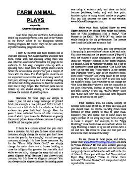 Farm Animal Show Scripts Farm Animals Script Farm