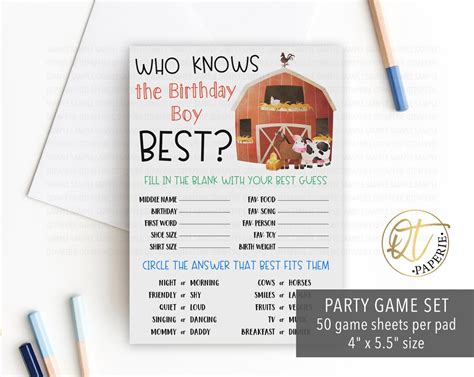 Farm Party Games - Etsy