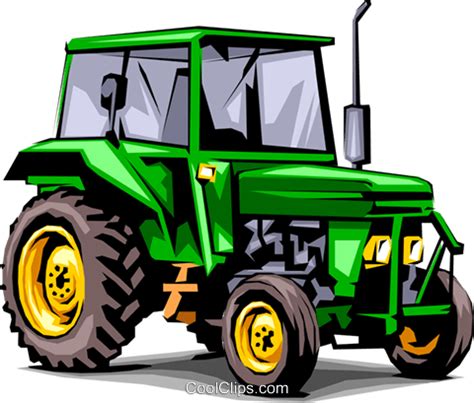 Farm Tractor Royalty Free Vector Clip Art Illustration - Tractor With …