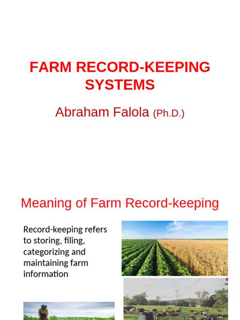 Farm financial record keeping.  We also educate students about healthy e...