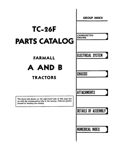Farmall a av b bn parts catalog tc 26 manual ih tractor. - Rénovation des tunnels ferroviaires et techniques de réparation.