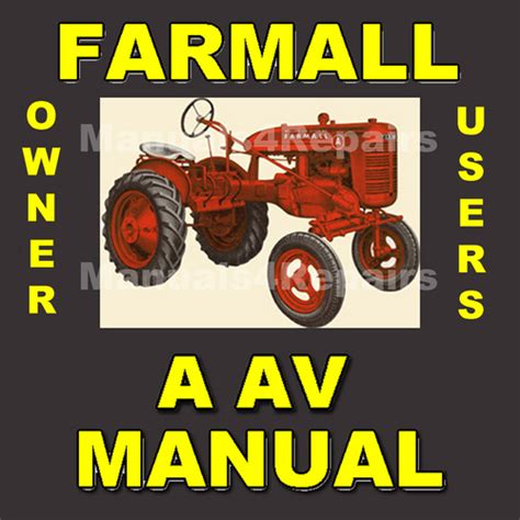 Farmall a av tractor operators owners manual international. - Al señor d. josef mariano almanza.