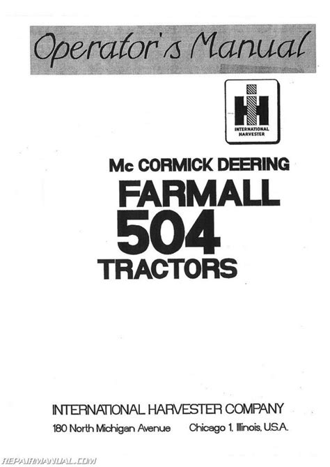 Farmall tractor service manual it s ih2. - Manuale di riparazione per officina cagiva w12.