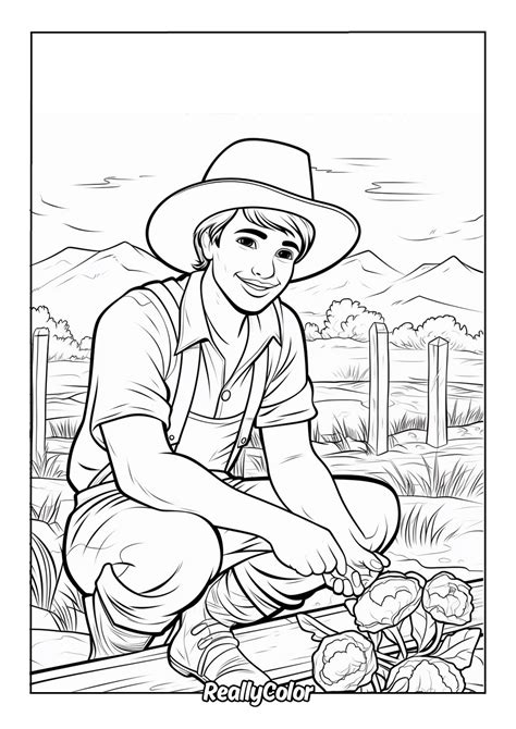 Farmer Coloring Shee