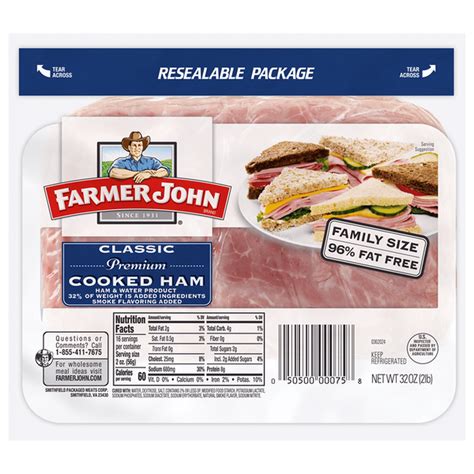 Farmer John Classic Cooked Ham - Instacart