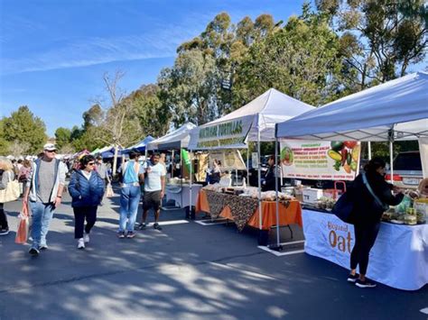 Farmers market in irvine. 10am to 4pm. Second weekend each month. Address: 6460 Irvine Blvd #6200, Irvine, CA 92620. Site Info: This event takes place on the main palm tree lined street through the Woodbury Town Center. White Tents only. 10x10 spaces and table spaces available. Restrictions: No CBD, No MLM companies, open food and No Pet Items. 