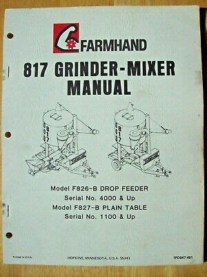 Farmhand 817 grinder mixer owners manuals. - Sie haben mich zu einem ausländer gemacht...ich bin einer geworden.