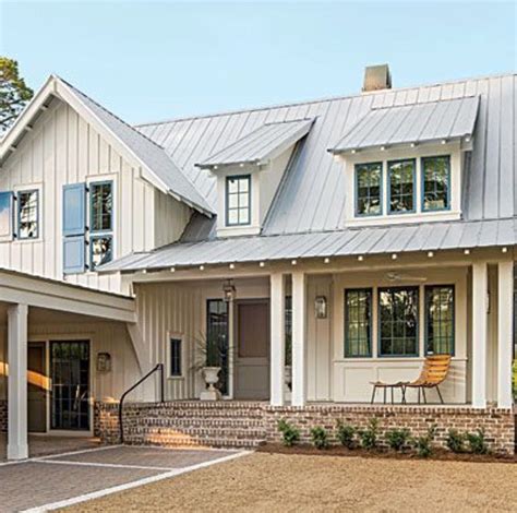 Farmhouse Exterior Home with a Shed Roof Ideas