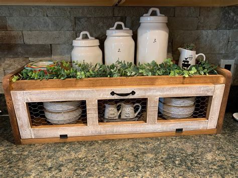 Farmhouse Shelf With Chicken Wire - Etsy