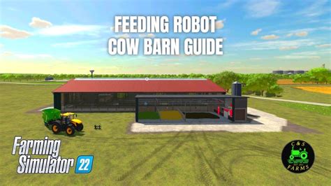 Farming simulator 22 cow barn feeding robot. Simply leave the bales in the triggers and they will automatically empty as needed. - Husbandry capacities are: 250 Cows, 350 Pigs, 500 Sheep, and 500 Chickens. - All animal navmesh areas have been redone and their pastures are custom made. - Added Limestone, Sand, Gravel, and Concrete as additional fill types. 