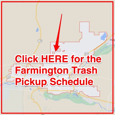 Please click here for the City of Farmington garbage pick-up schedule to see which day is yours. Please click here for RRRASOC's recycling guidelines. Effective Nov. 6, new …. 