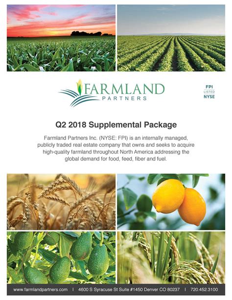 September 15, 2022. DENVER-- (BUSINESS WIRE)-- Farmland Partners Inc. (NYSE: FPI) (the “Company” or “FPI”) today expanded its asset management portfolio by 4,488 acres and strengthened its brokerage business with the addition of William Hughes to its staff. Hughes was the president of U.S. Agri-Services Group LLC, a real estate ...