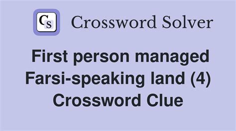 Farsi speakers - crossword puzzle clues & answers - Dan …