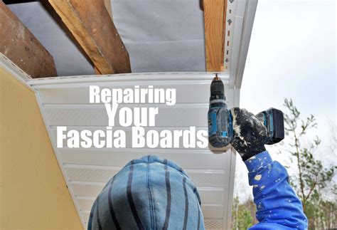 Fascia repair. Repair Broken Sections . There are a few broken parts of a gutter that are easy to replace. Consider the following: Spikes and fascia hanger brackets: Replace older warped spikes with fascia hanger brackets that help hang the gutters onto the house. Leave the spikes in place if possible to eliminate the hole that would be left if you took it out. 