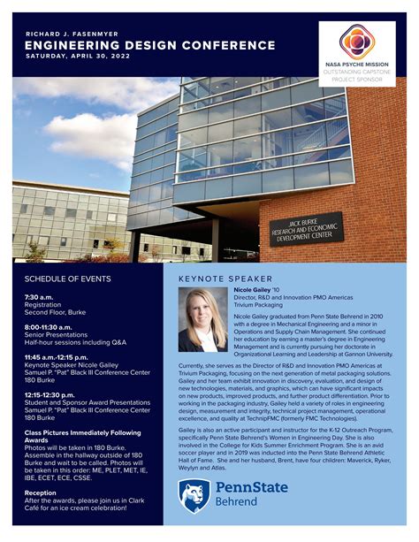 Fasenmyer Engineering Design Conference Program 2022 by Penn State