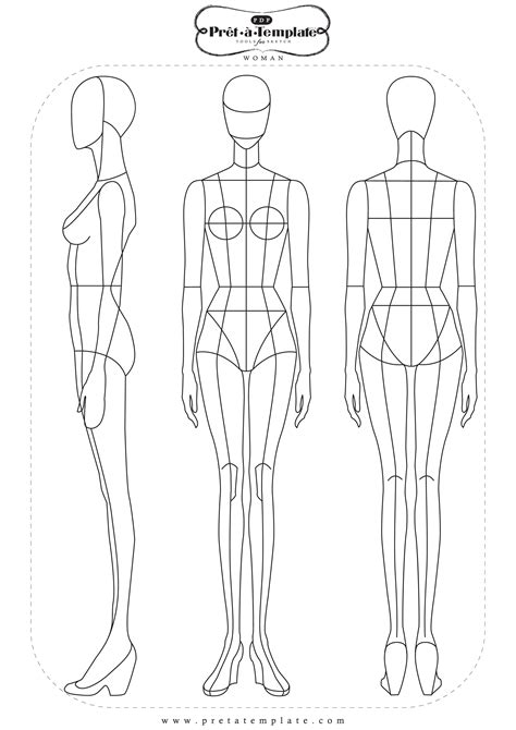 Fashion Designer Sketching Journal 100 Figure Templates By …