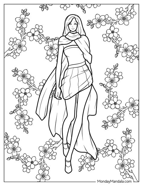 Fashion Model Coloring Pages Fashion Models
