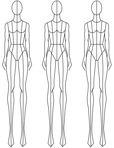 Fashion Model Template For Fashion Design