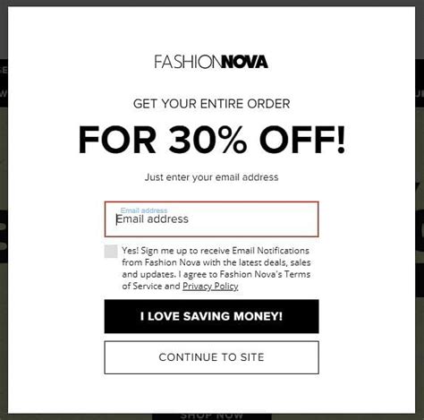 We are always here to bring the latest and valid online and offline shopping discount codes for Fashion Nova. The maximum discount we've found is a coupon code for 65% off. In the past 30 days, shoppers using Shopper.com extension saved on an average of 65% at Fashion Nova. Working Fashion Nova Promo Codess in April 2024: Special Offers .... 
