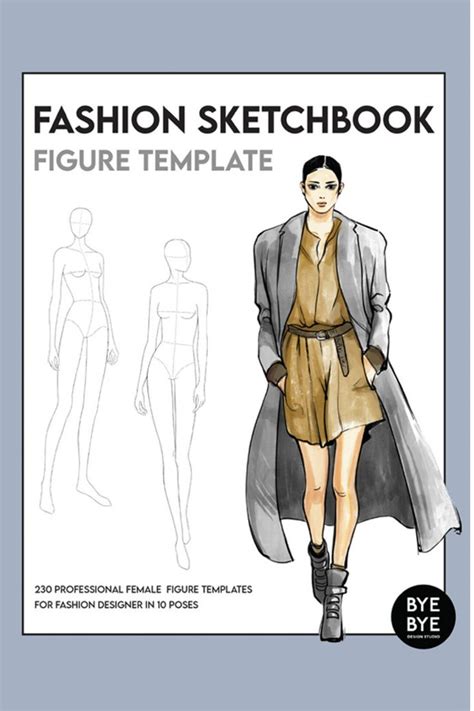 Full Download Fashion Sketchbook Figure Template 430 Large Female Figure Template For Easily Sketching Your Fashion Design Styles And Building Your Portfolio By Lance Derrick