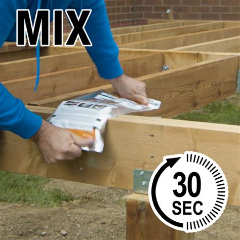 Fast 2K Deck Post Anchor Foam The Fence Shop