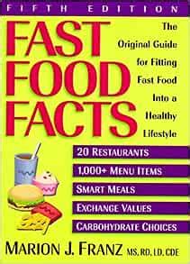 Fast food facts pocket version the original guide for fitting. - Itinéraires litteraires - 20eme, tome 1.