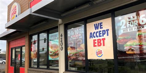 Fast food restaurants that accept ebt near me. A list of restaurants to use an EBT card at near you include Boston Market, Burger King, Denny's, Domino’s, Jack in the Box, Jamba Juice, KFC., McDonalds, Papa Murphy's, Popeye's, Pizza Hut, Rally's Hamburgers, Subway, Taco Bell and Wendy’s. Other restaurants, either chains or independent owned near you, may allow an Electronic … 