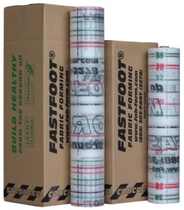 Fast foot concrete forms. .  A 100′ roll of FastFoot forms the same Fabr...
