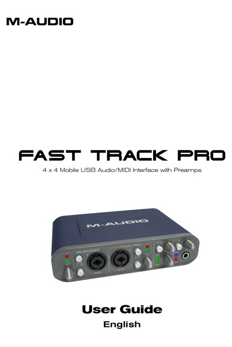 Fast track pro manual m audio. - Manuale di servizio force l drive.