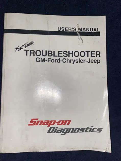 Fast track troubleshooter ford chrysler jeepusers manual snap on volume 2. - Certification manual for welding inspectors book.