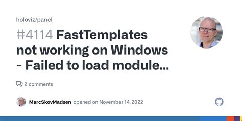 FastTemplates not working on Windows Failed to load module script