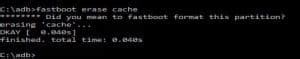 Fastboot erase cache.  Flash all partitions at once: fastboot -w flashall 8.  B...