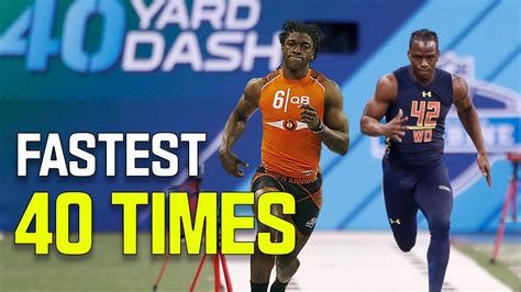Fastest 40 yd. Photo Credit: Kirby Lee/USA Today. Xavier Worthy is now the fastest man in history in the 40 yard dash at the NFL combine. The former University of Texas receiver ran an FAT time of 4.21 seconds ... 