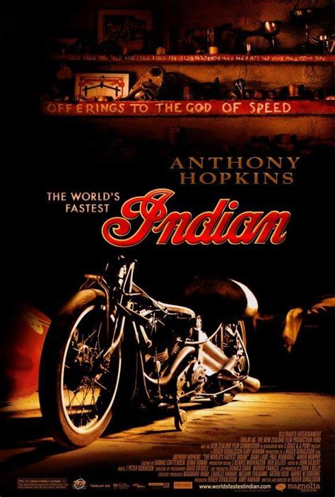 Anthony Hopkins as Burt, while the film presents us his efforts for conquering the speed record at Bonneville salt filed, riding his Indian motorcycle! The e....