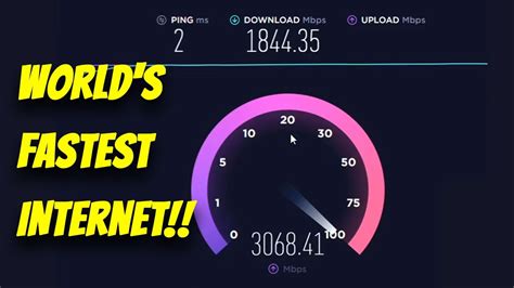 Fastest internet speed. Advertisement The existence of Google Fiber and other gigabit providers seems to be spurring the competition to increase available services and speeds to consumers in the areas whe... 