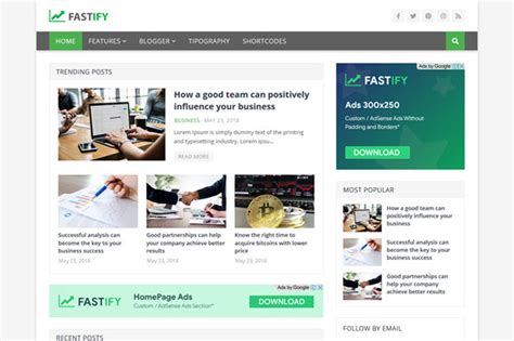 Fastify Blogger Template Free Blogger Templates Blogger Templates Responsive Blogger Template