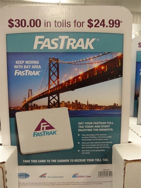 Costco and Walgreens sell FasTrak toll tags.