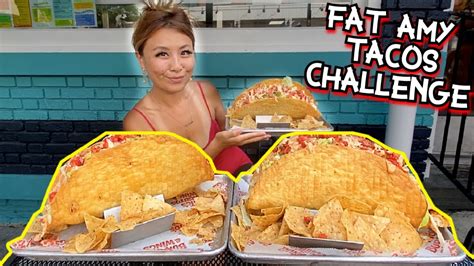 "Casey goes behind the scenes to see how the Fat Amy is formed before taking on this food challenge. Fat Amy is a gigantic taco filled with; deep-fried tempura-fried chicken strips, fries, shredded cheddar cheese and an array of condiments! #ManVFood". 