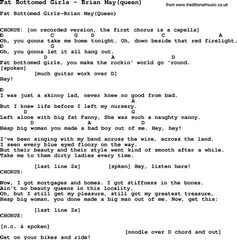Fat bottomed girls lyrics. Things To Know About Fat bottomed girls lyrics. 