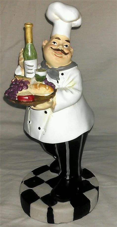 Item description from the seller. Add a touch of Italian charm to your kitchen with this whimsical resin chef figurine. With his round belly and wide grin, this fat chef ornament is sure to bring a smile to your face. Made of durable resin and featuring detailed accents such as his chef's hat and white apron, this statue is perfect for any room ...